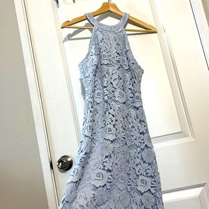 Lulu’s baby blue lace bodycon dress